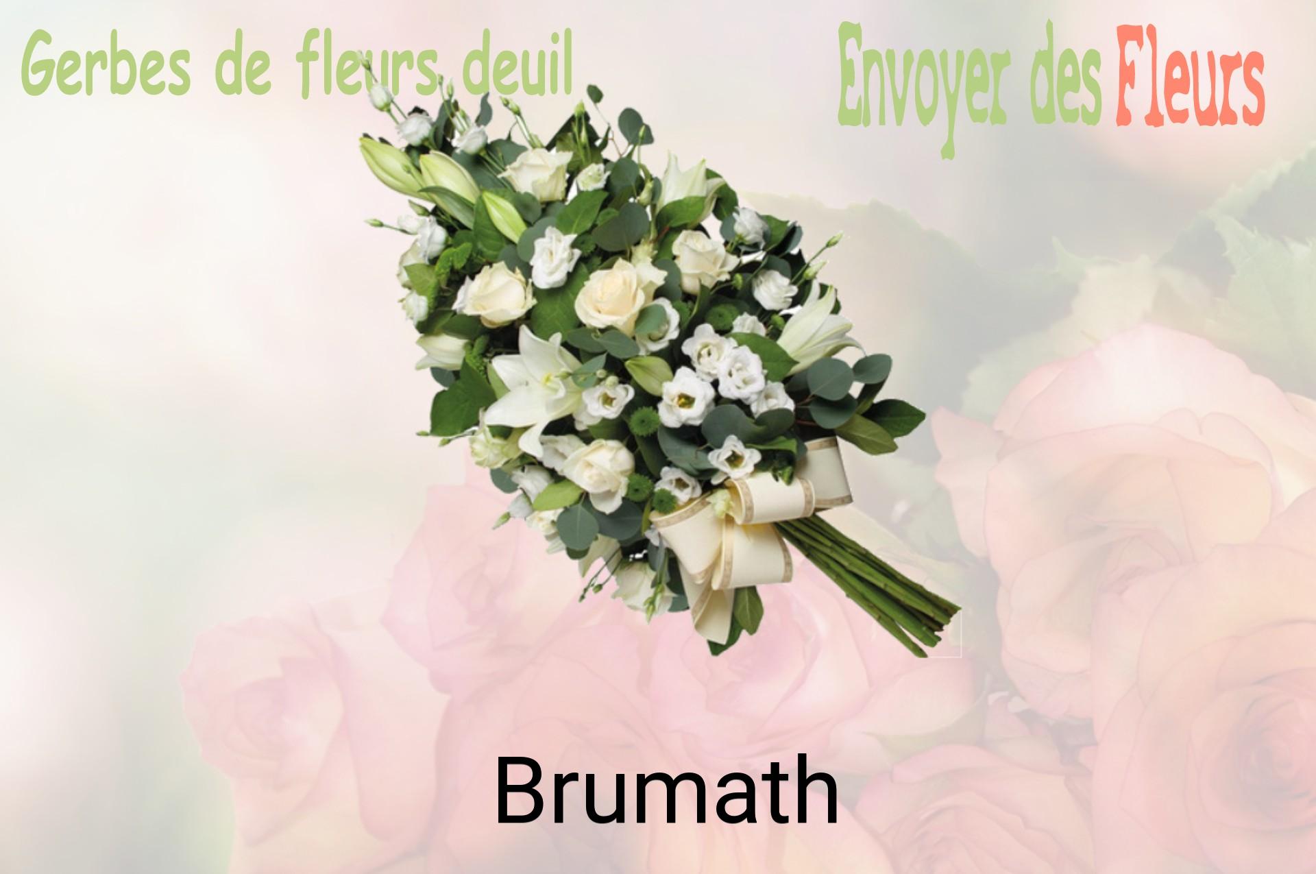 Gerbe de fleurs de deuil livrée à Brumath